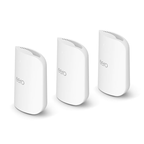 Introducing Amazon eero Pro 7 tri-band mesh Wi-Fi 7 router (newest model) - Supports internet plans up to 5 Gbps, Coverage up to 6,000 sq. ft., 3-pack